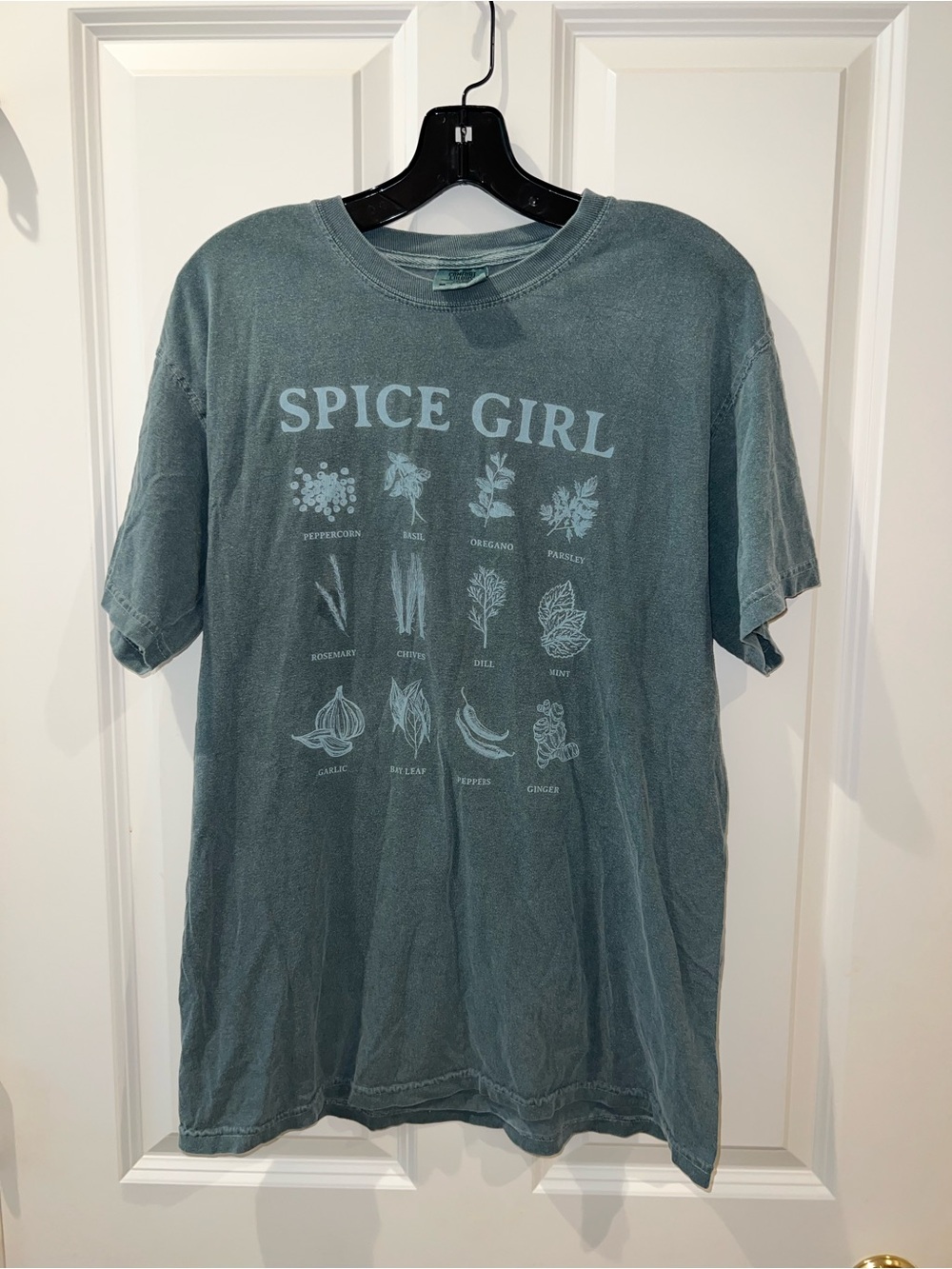 Comfort Colors Dusty Teal 'Spice Girl' Graphic Tee
